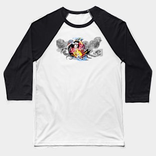 Samurai with Sword Baseball T-Shirt